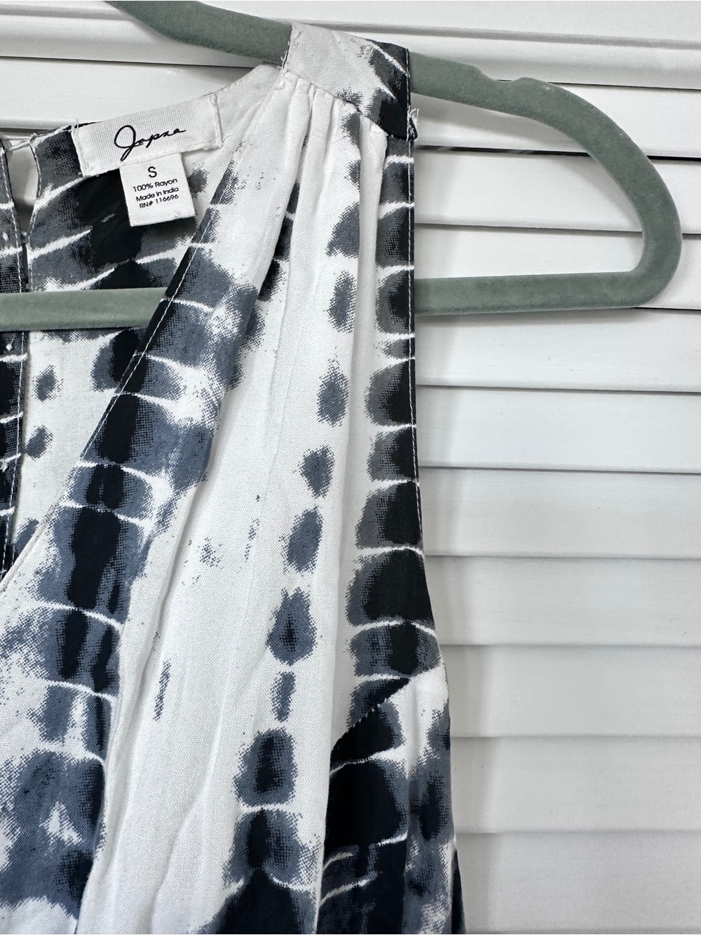 Japna Black and White Tie-Dye Maxi Dress size S - Picture 9 of 16